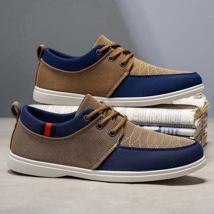 Men's Mesh Walking Shoes - Lace-Up, Breathable, Wide Toe Box with Arch Support