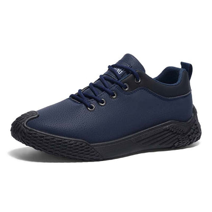 Men's Mixed Suede Casual Boots - Lace-Up, Waterproof, Wide Toe Box with Arch Support