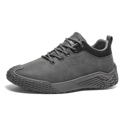 Men's Mixed Suede Casual Boots - Lace-Up, Waterproof, Wide Toe Box with Arch Support