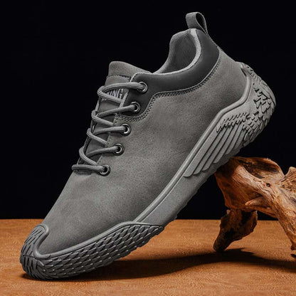 Men's Mixed Suede Casual Boots - Lace-Up, Waterproof, Wide Toe Box with Arch Support