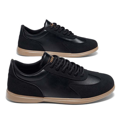 Men's Mixed Material Casual Boots - Lace-Up, Waterproof, Wide Toe Box with Arch Support