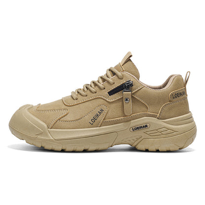 Men’s Waterproof Suede Hiking Shoes for Tired Feet | Wide Toe Box, Arch Support & Non-Slip Grip for Work, Trails & Wet Weather