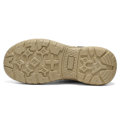 Men’s Waterproof Suede Hiking Shoes for Tired Feet | Wide Toe Box, Arch Support & Non-Slip Grip for Work, Trails & Wet Weather