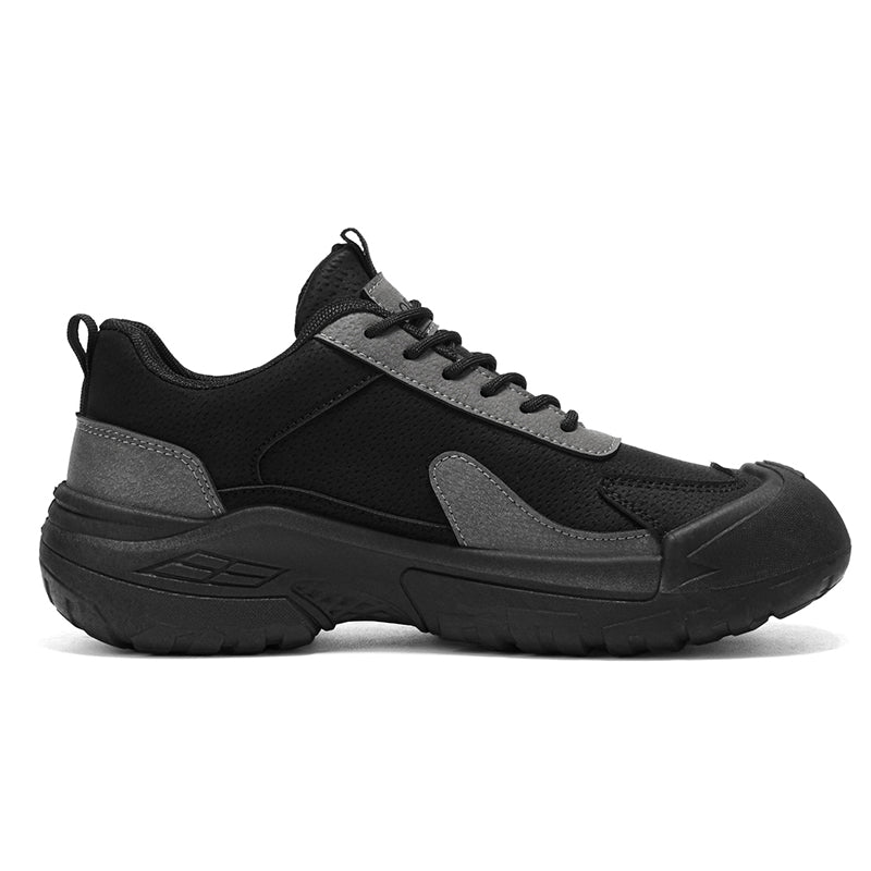 Men’s Waterproof Suede Hiking Shoes for Tired Feet | Wide Toe Box, Arch Support & Non-Slip Grip for Work, Trails & Wet Weather