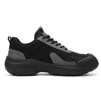 Men’s Waterproof Suede Hiking Shoes for Tired Feet | Wide Toe Box, Arch Support & Non-Slip Grip for Work, Trails & Wet Weather