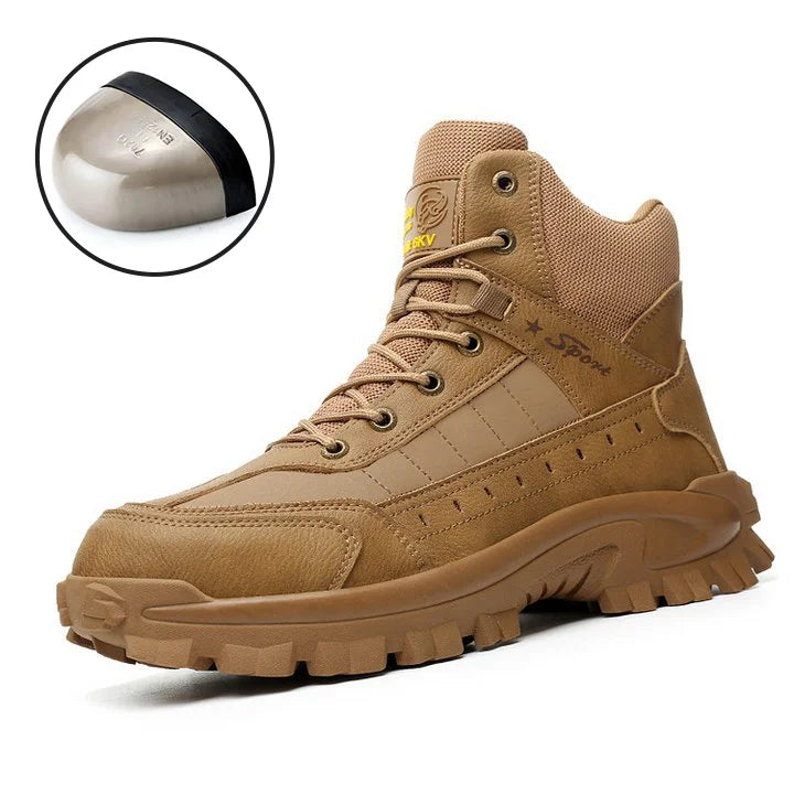 (🎁#3 Best Seller) Men's Combat Boots Orthopedic Support Hiking Boots Waterproof Anti-Puncture Work Boots