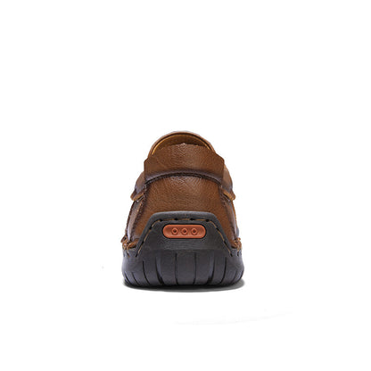 Men’s Handmade Leather Loafers – Arch Support, Wide Toe Box, Slip-On Comfort & Non-Slip Sole for Everyday Wear
