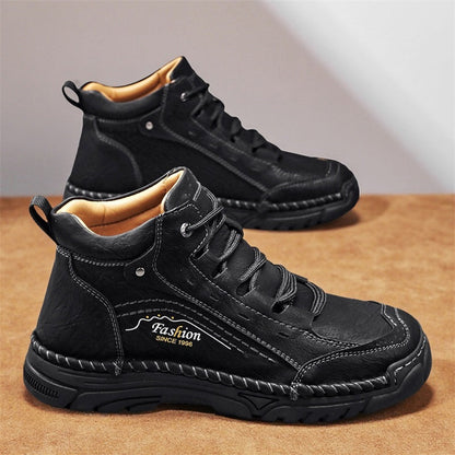 ⏰Limited-Time 70% OFF – Men’s Handmade Orthopedic Leather Boots – Wide Toe Box, Waterproof, Arch Support & Pressure Relief