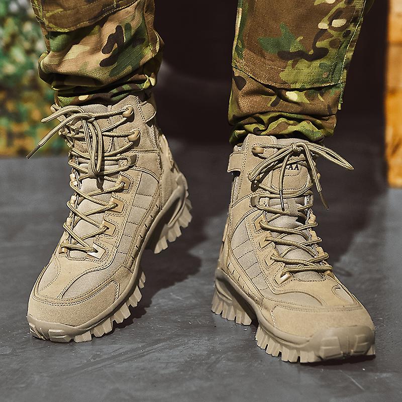 (🎁#3 Best Seller) Men's Combat Boots Orthopedic Support Hiking Boots Waterproof Anti-Puncture Work Boots