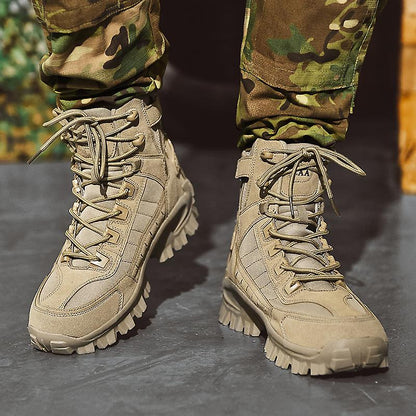 (🎁#3 Best Seller) Men's Combat Boots Orthopedic Support Hiking Boots Waterproof Anti-Puncture Work Boots
