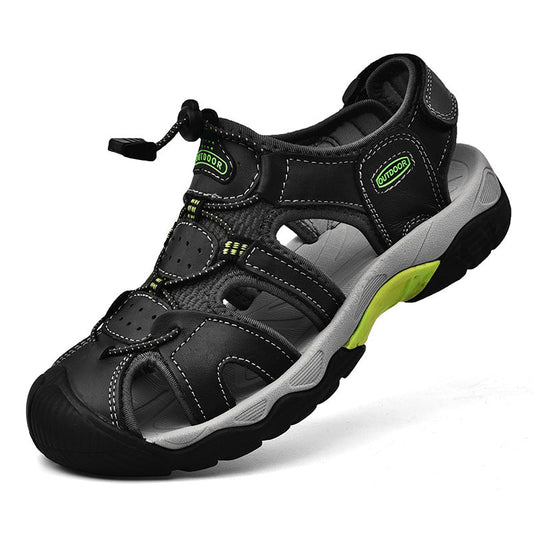 Men's Slip-on Genuine Sports Sandals, Orthopedic Support, Comfortable Lightweight Durable Non-Slip Hiking Sandals