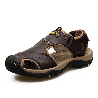 (👨‍⚕️Effect: Relieves Foot Pain) Men's Orthopedic Support Non-slip Sport Sandals Lightweight Trail Hiking Leather Sandals
