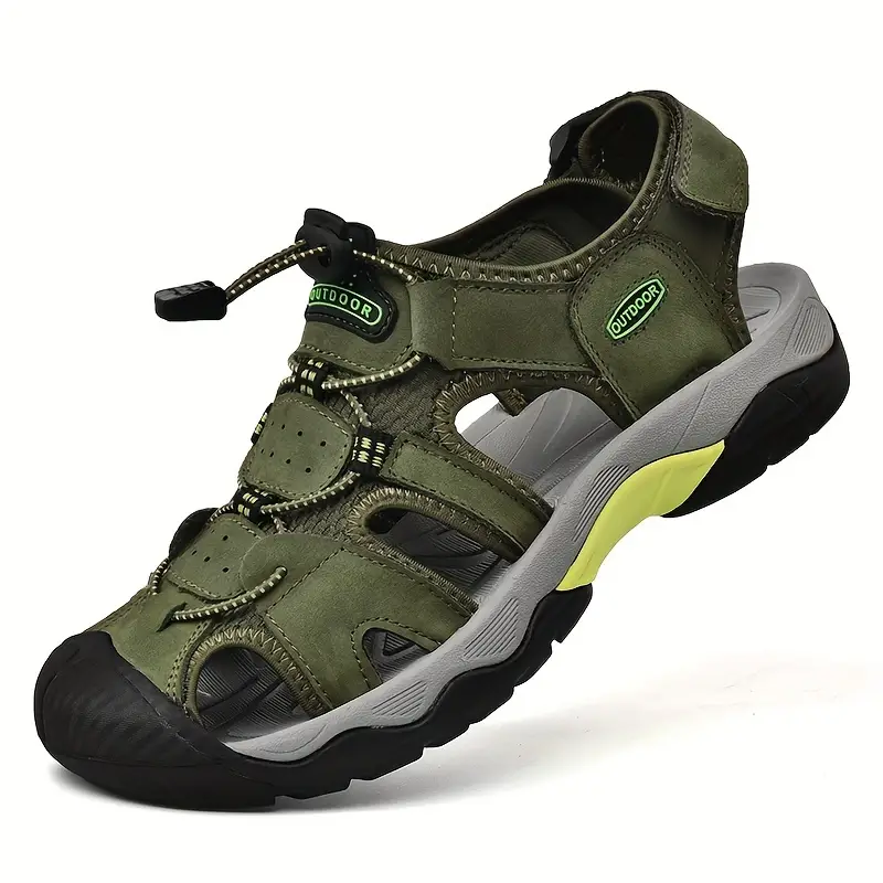 Men's Slip-on Genuine Sports Sandals, Orthopedic Support, Comfortable Lightweight Durable Non-Slip Hiking Sandals