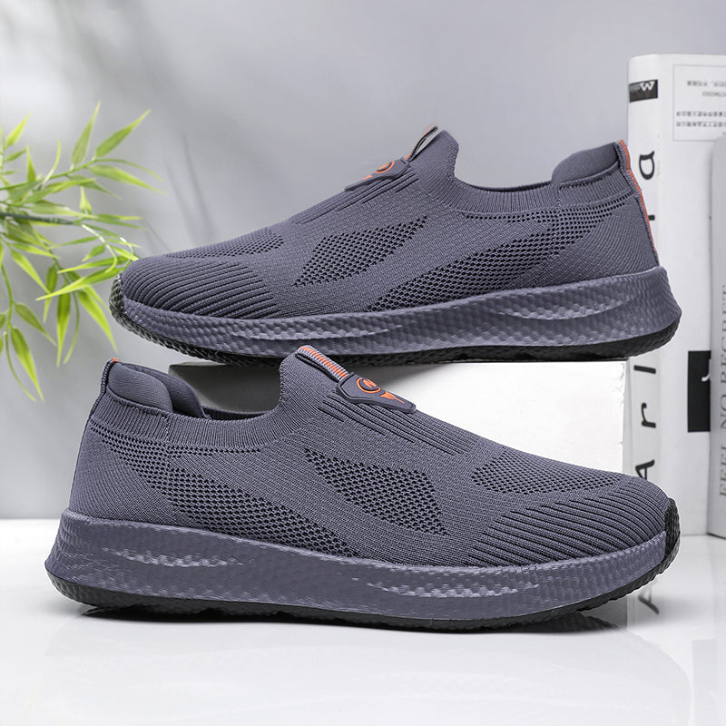 Men’s Lightweight Slip-On Shoes – Breathable Knit, Wide Fit, Comfortable & Flexible for Everyday & Outdoor Wear