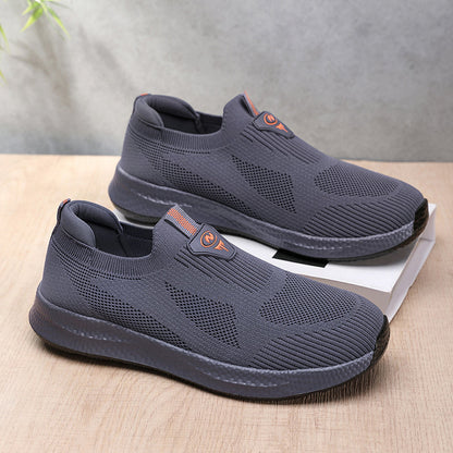Men’s Lightweight Slip-On Shoes – Breathable Knit, Wide Fit, Comfortable & Flexible for Everyday & Outdoor Wear