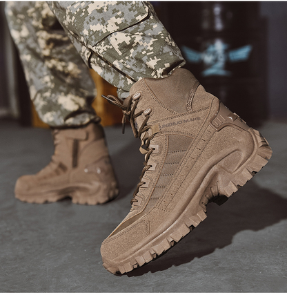 (🎁#3 Best Seller) Men's Combat Boots Orthopedic Support Hiking Boots Waterproof Anti-Puncture Work Boots