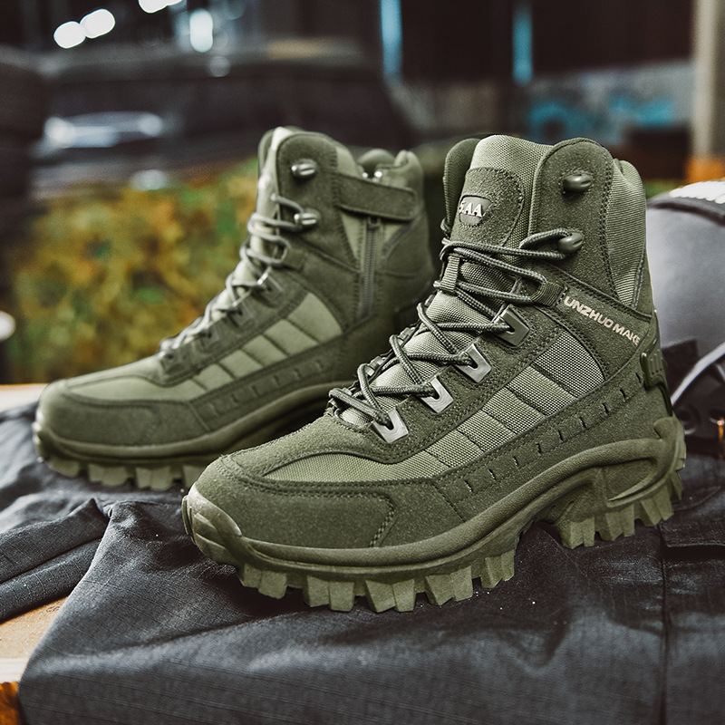 (🎁#3 Best Seller) Men's Combat Boots Orthopedic Support Hiking Boots Waterproof Anti-Puncture Work Boots