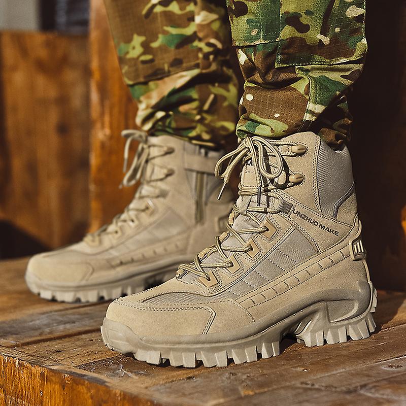 (🎁#3 Best Seller) Men's Combat Boots Orthopedic Support Hiking Boots Waterproof Anti-Puncture Work Boots