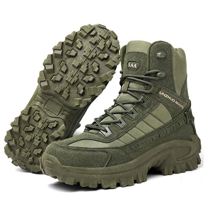(🎁#3 Best Seller) Men's Combat Boots Orthopedic Support Hiking Boots Waterproof Anti-Puncture Work Boots