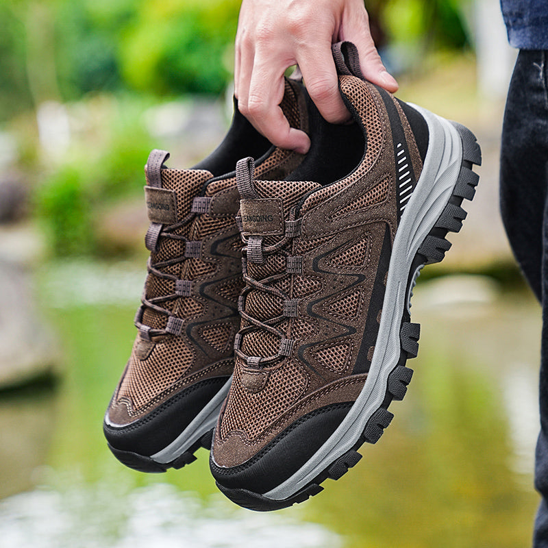 Men’s Athletic Work Shoes – Arch Support, Wide Toe Box, Breathable, Lightweight, Non-Slip, Built for Hiking & Outdoor Use