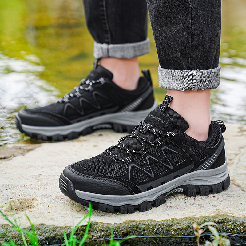 Men’s Athletic Work Shoes – Arch Support, Wide Toe Box, Breathable, Lightweight, Non-Slip, Built for Hiking & Outdoor Use