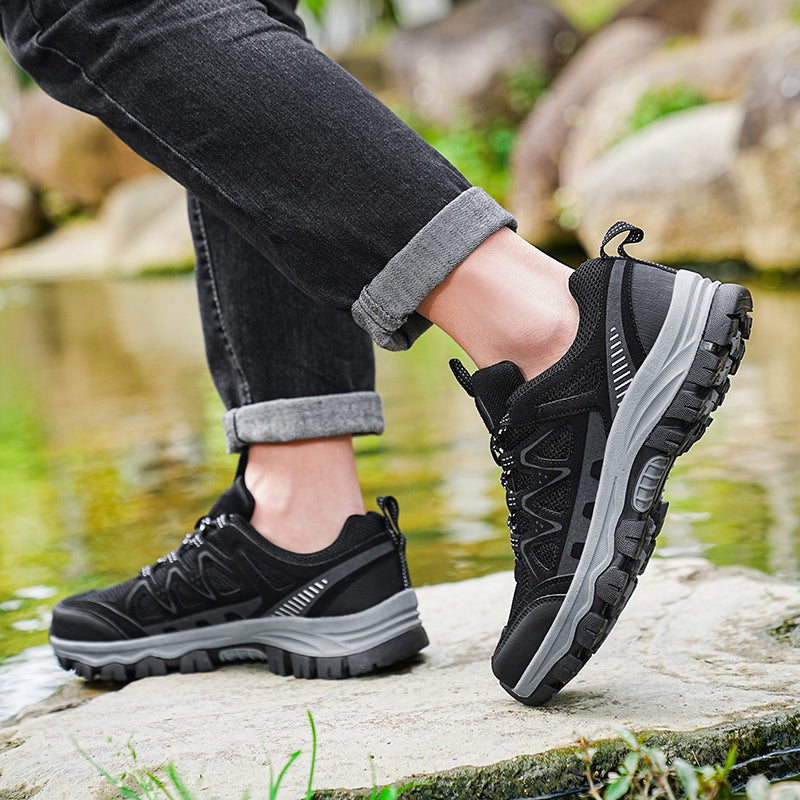 Men’s Athletic Work Shoes – Arch Support, Wide Toe Box, Breathable, Lightweight, Non-Slip, Built for Hiking & Outdoor Use