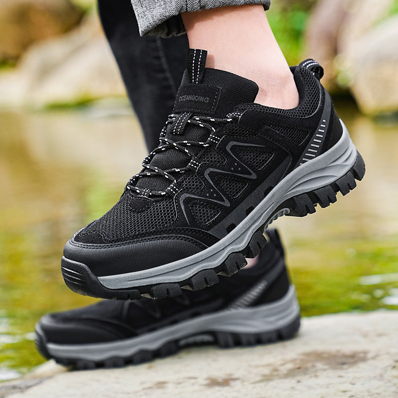 Men’s Athletic Work Shoes – Arch Support, Wide Toe Box, Breathable, Lightweight, Non-Slip, Built for Hiking & Outdoor Use