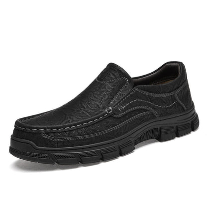 ⏰Limited-Time 70% OFF –Men’s Slip-On Leather Loafers – Comfortable All-Day Walking Shoes with Arch Support, Non-Slip, Perfect for Work & Casual