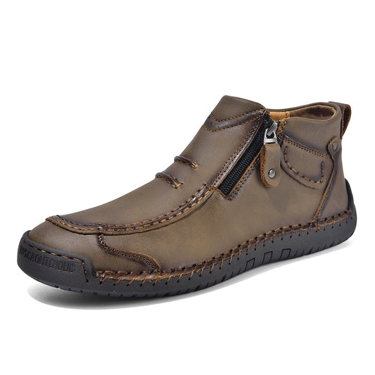 ⏰Limited Time Sale 70% OFF– Men’s Handmade Leather Driving Boots | Wide Toe, Arch Support, Waterproof, Pressure Relief, Non-Slip Comfort for Everyday & Travel