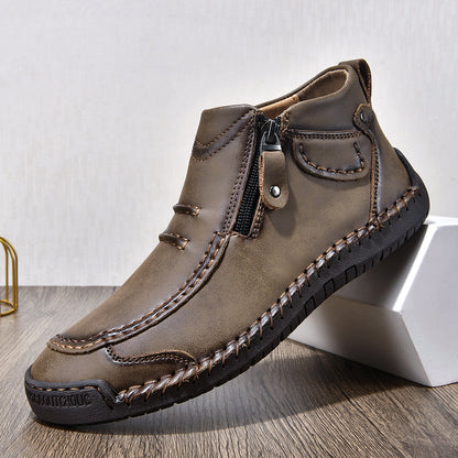 ⏰Limited Time Sale 70% OFF– Men’s Handmade Leather Driving Boots | Wide Toe, Arch Support, Waterproof, Pressure Relief, Non-Slip Comfort for Everyday & Travel