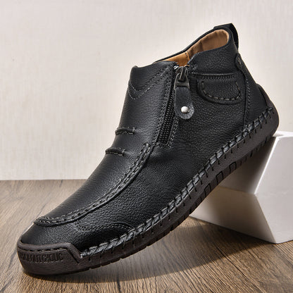 ⏰Limited Time Sale 70% OFF– Men’s Handmade Leather Driving Boots | Wide Toe, Arch Support, Waterproof, Pressure Relief, Non-Slip Comfort for Everyday & Travel