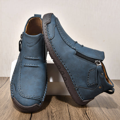 ⏰Limited Time Sale 70% OFF– Men’s Handmade Leather Driving Boots | Wide Toe, Arch Support, Waterproof, Pressure Relief, Non-Slip Comfort for Everyday & Travel