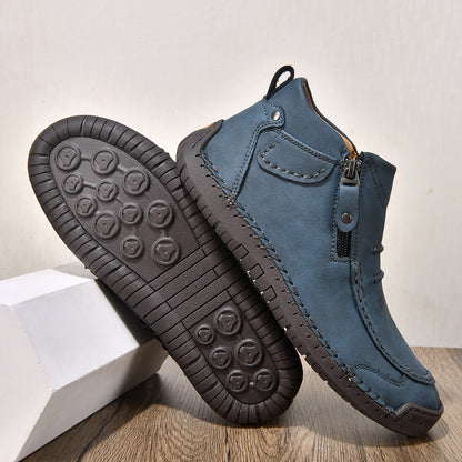 ⏰Limited Time Sale 70% OFF– Men’s Handmade Leather Driving Boots | Wide Toe, Arch Support, Waterproof, Pressure Relief, Non-Slip Comfort for Everyday & Travel