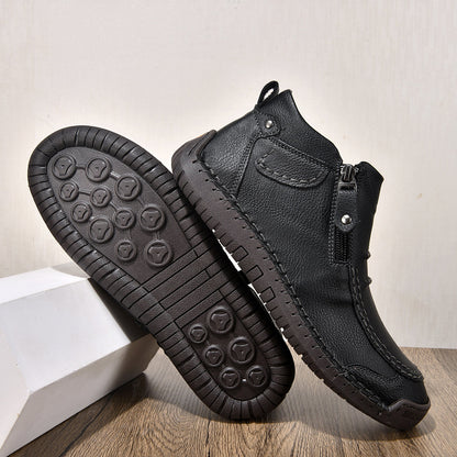 ⏰Limited Time Sale 70% OFF– Men’s Handmade Leather Driving Boots | Wide Toe, Arch Support, Waterproof, Pressure Relief, Non-Slip Comfort for Everyday & Travel