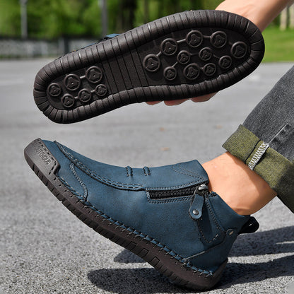 ⏰Limited Time Sale 70% OFF– Men’s Handmade Leather Driving Boots | Wide Toe, Arch Support, Waterproof, Pressure Relief, Non-Slip Comfort for Everyday & Travel