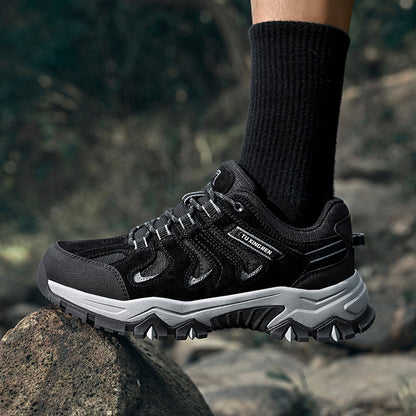 Men’s Composite Toe Outdoor Hiking Shoes, Arch Support, Wide Fit, Lightweight Comfort & Slip-Resistant Grip