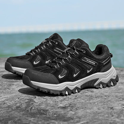 Men’s Composite Toe Outdoor Hiking Shoes, Arch Support, Wide Fit, Lightweight Comfort & Slip-Resistant Grip