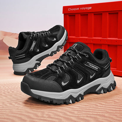 Men’s Composite Toe Outdoor Hiking Shoes, Arch Support, Wide Fit, Lightweight Comfort & Slip-Resistant Grip