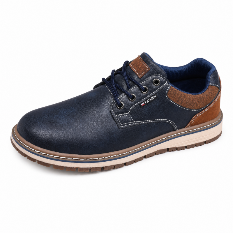 Men’s Comfort Leather Work Shoes – Arch Support, Pressure Relief, Lightweight & Slip-Resistant for All-Day Wear