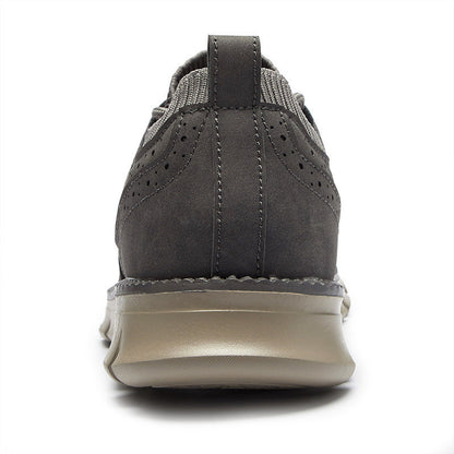 💥 12 HOURS. NO PAIN. – Men’s Vintage Leather Oxford Sneakers – Lightweight, Breathable, Arch Support, Flexible Non-Slip Sole
