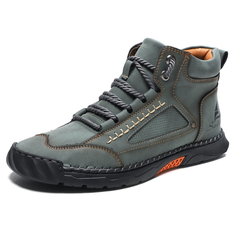 Men's Handmade Leather Boots Waterproof Arch Support Spacious Toe Box