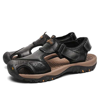 (👨‍⚕️Effect: Relieves Foot Pain) Men's Orthopedic Support Non-slip Sport Sandals Lightweight Trail Hiking Leather Sandals