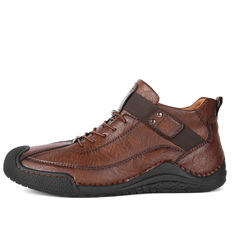 ⏰Limited-Time 70% OFF–Men’s Orthopedic Handmade Leather Hiking&Work Boots–Waterproof, Slip-Resistant, Wide Toe, Arch&Ankle Support  for Everyday&Travel