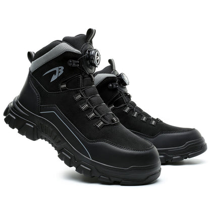 Men's Steel Toe Hand Stitched Cow Leather Boots Motorcycle Boots Work Boots Hiking Boots
