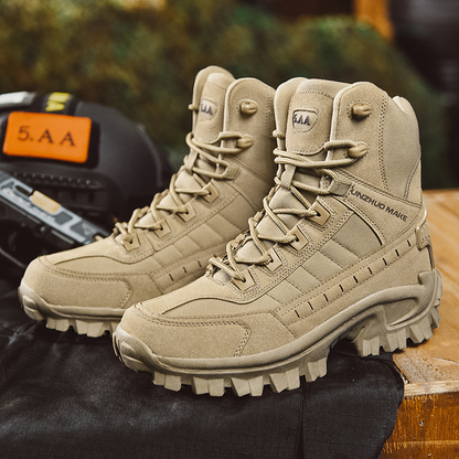 (🎁#3 Best Seller) Men's Combat Boots Orthopedic Support Hiking Boots Waterproof Anti-Puncture Work Boots