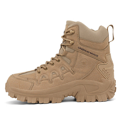 Men Ankle Support Waterproof Non-Slip Hiking Boots Anti-Puncture Anti-Sprain Work Boots