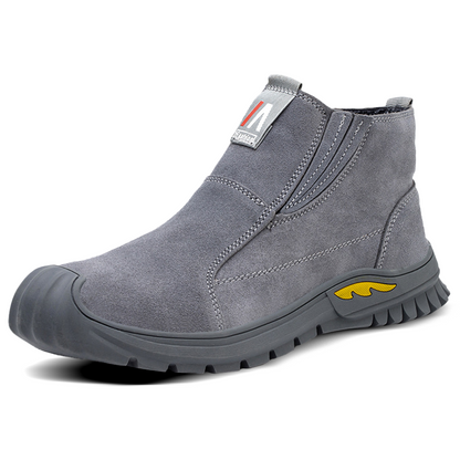 (🤜Work Hard for 5+ Years) Men's Anti-Smash Anti-Puncture Comfortable Lightweight Work Boots Waterproof Breathable Hiking Boots