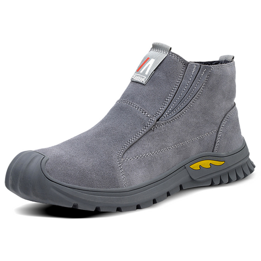 (🤜Work Hard for 5+ Years) Men's Anti-Smash Anti-Puncture Comfortable Lightweight Work Boots Waterproof Breathable Hiking Boots