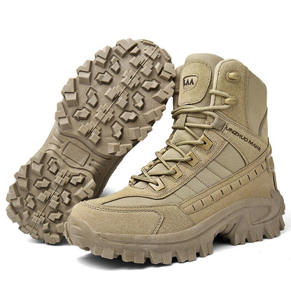 (🎁#3 Best Seller) Men's Combat Boots Orthopedic Support Hiking Boots Waterproof Anti-Puncture Work Boots
