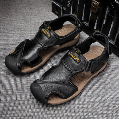 (👨‍⚕️Effect: Relieves Foot Pain) Men's Orthopedic Support Non-slip Sport Sandals Lightweight Trail Hiking Leather Sandals